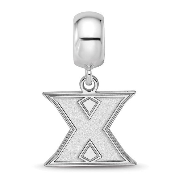 Sterling Silver Xavier University Small Dangle Bead Charm - Picture 3 of 6